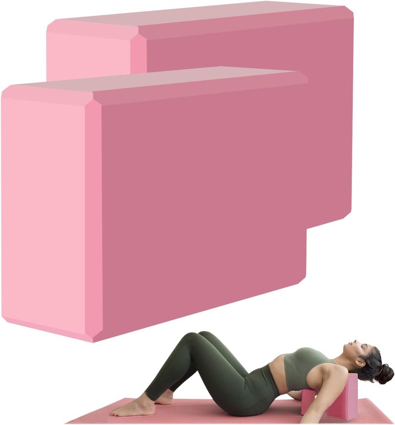 MBKHFLL Yoga Block - Supportive Latex-Free Eva Foam - Soft Non-Slip Surface with Beveled Edges for Yoga, Pilates, Meditation - Yoga Accessories for Stability, Balance, Deepen Stretches - Image 1